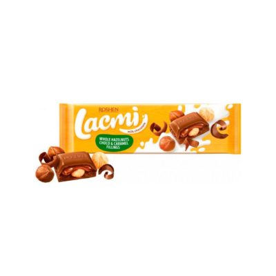 Шоколад Roshen Lacmi Мол лісов горіх/карам 295г