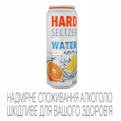 Напій слабоалкогольний Оболонь Hard Seltzer Orange/Lemon з/б 0,5л