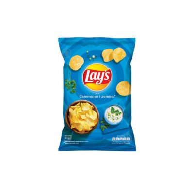 Чіпси Lays Сметана/Зелень 60г