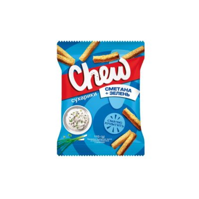 Сухарики пшенично-житні Chew Сметана/Зелень 110г