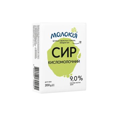 Сир Молокія кисломолочний 9% 200г